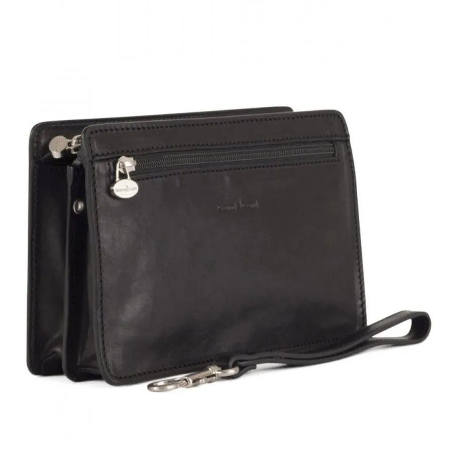 Túi Cầm Tay Nam Gianni Conti Clutch 912019-10-Black Màu Đen Vua - Main Image