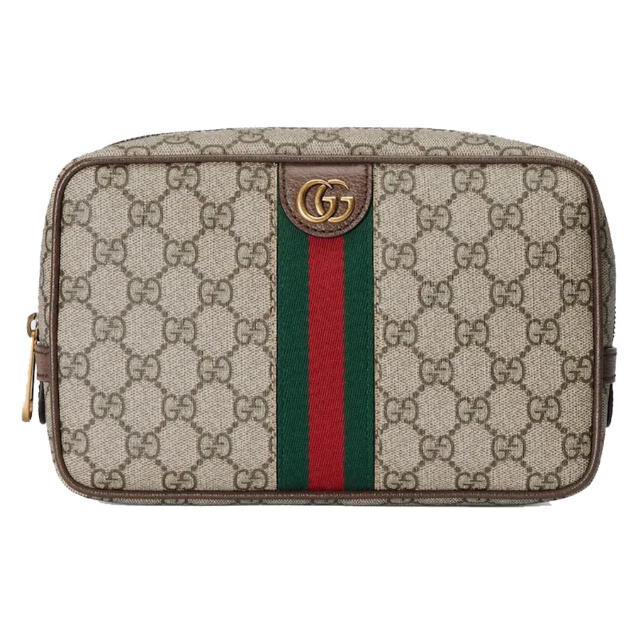 Túi Cầm Tay Nam Gucci Savoy Toiletry Case With Web ‎760019 96IWT