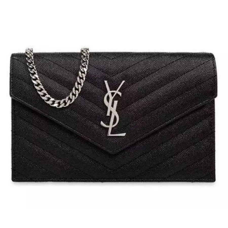 Túi Đeo Chéo Nữ Yves Saint Laurent YSL Cassandre Silver Black 377828-BOW02-1000 Màu Đen Bạc N-HM