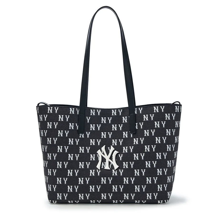 Túi Tote Nữ MLB Classic Monogram Jacquard Shopper Bag Boston Red Sox 3AORM015N-50BKS Black Màu Đen