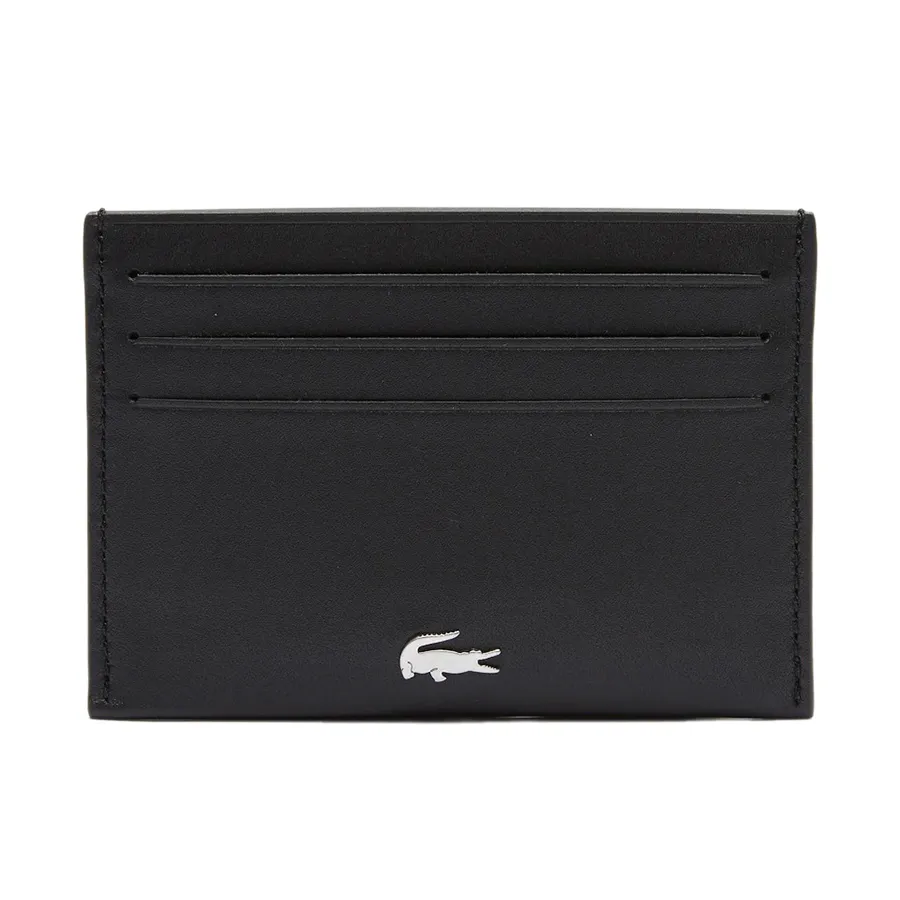 Ví Đựng Thẻ Nam Lacoste Black Fitzgerald Leather Card Holder Black NH1346FG 000 Màu Đen N-TL