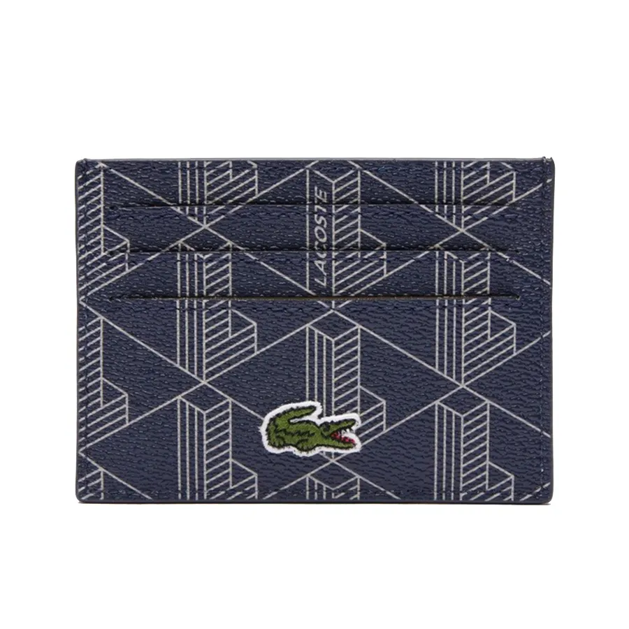 Ví Đựng Thẻ Lacoste Monogram Card Holder NH4484 - M83 Màu Xanh Navy