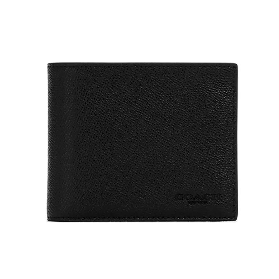 Ví Nam Coach 3 In 1 Wallet Crossgrain Leather CR899 Màu Đen N-OS