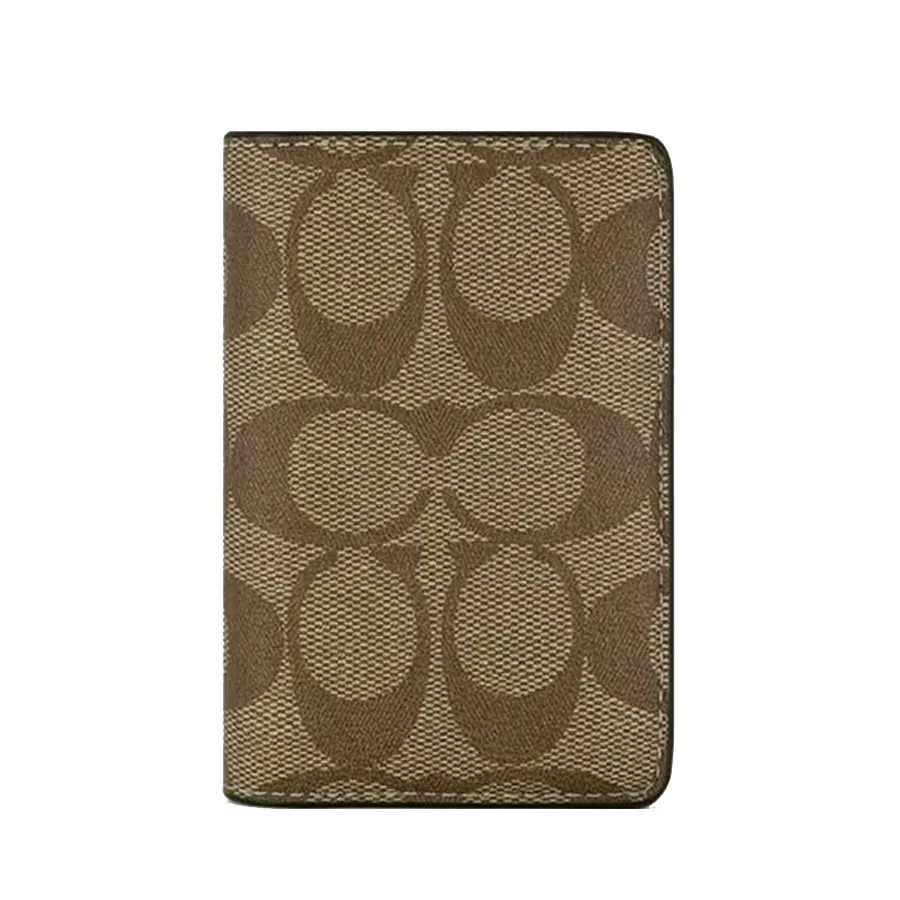 Ví Nữ Coach ID Wallet In Signature Canvas CJ753 Màu Nâu Khaki N-OS