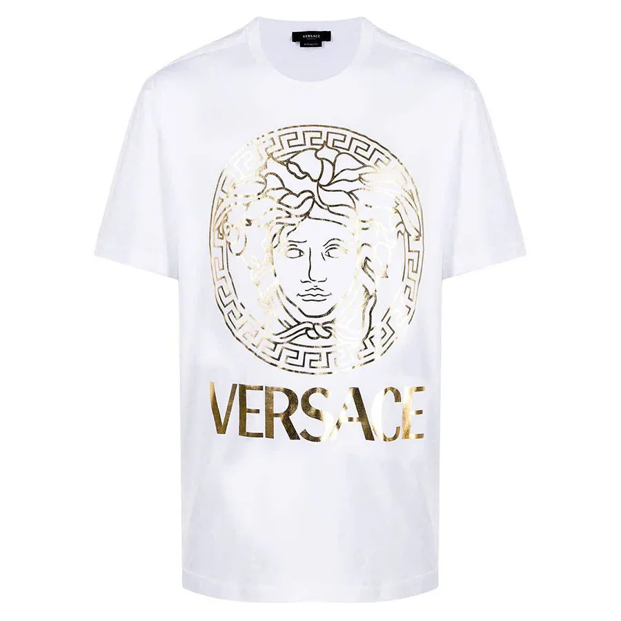 Áo Phông Nam Versace Medusa 1A14053 TShirt Màu Trắng Size XS N-DG