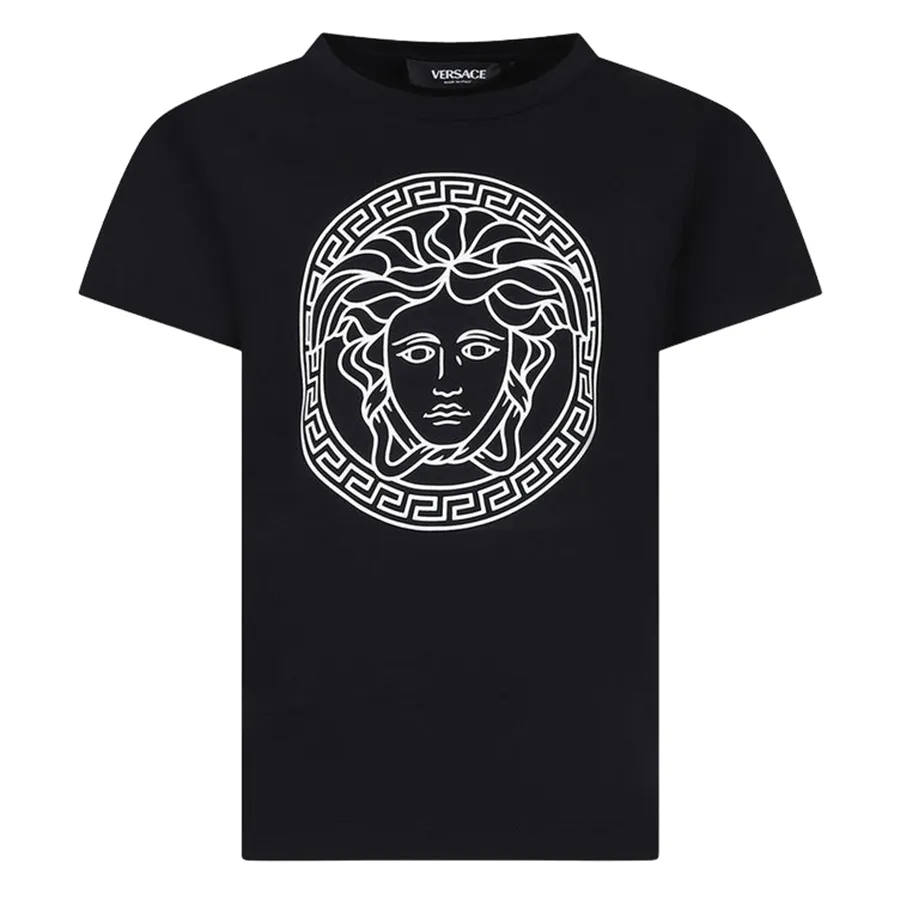 Áo Phông Trẻ Em Versace Jeans Couture Kids Medusa Crewneck T-Shirt 1000239 1A10165 2B020 Màu Đen Size 14Y