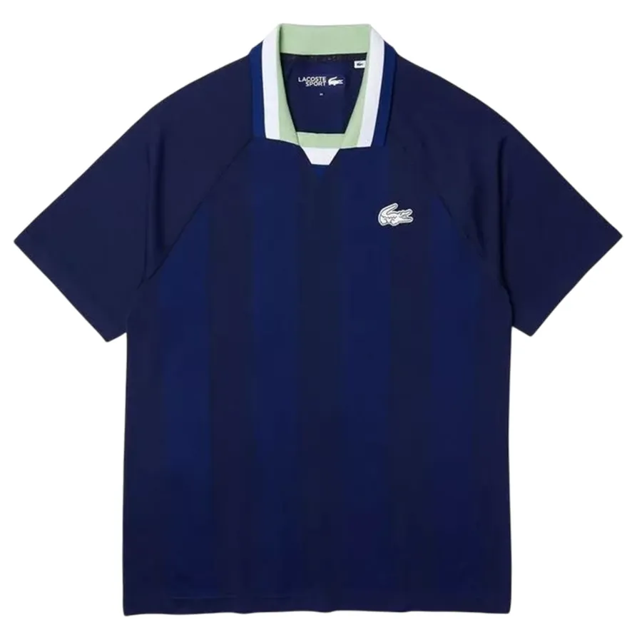 Áo Polo Nam Lacoste DH6441L Tennis Wear Nam Medvedev Màu Xanh Đậm Size