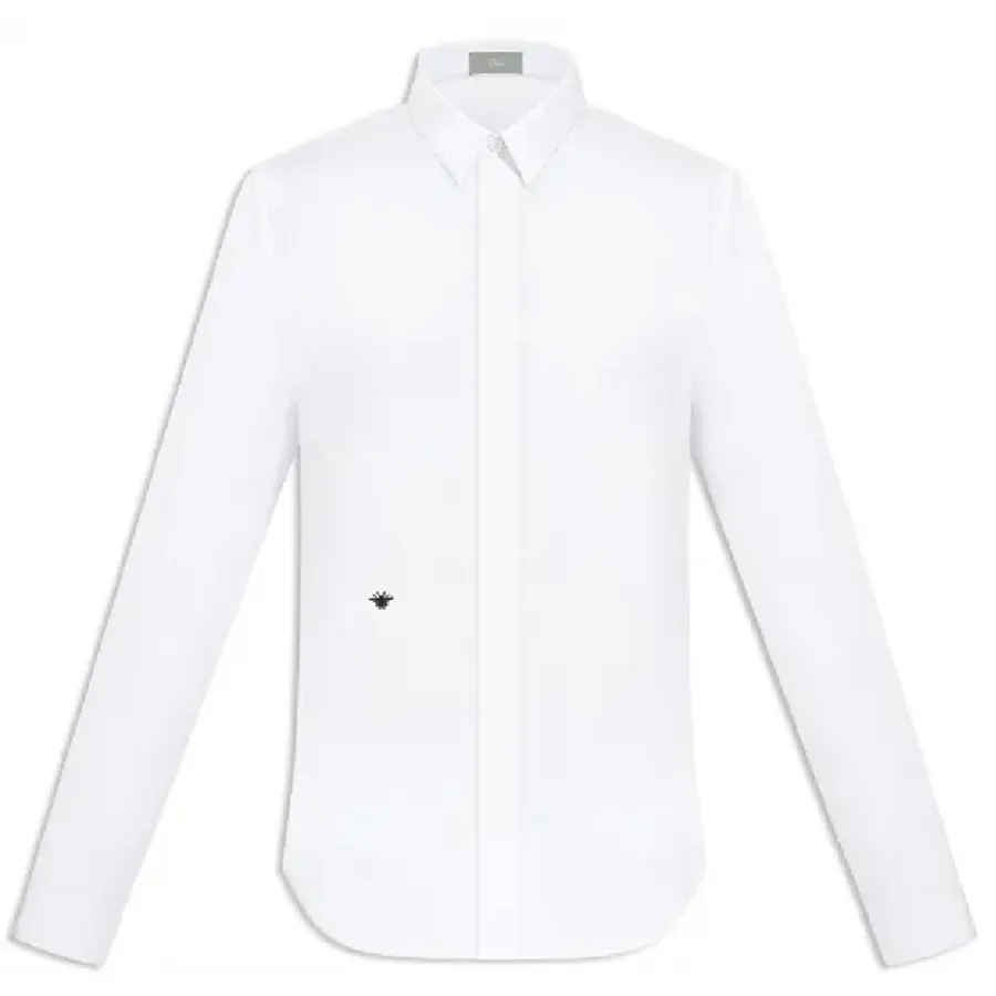 Áo Sơ Mi Nam Dior Shirt With Bee White Màu Trắng Size 40 N-QL