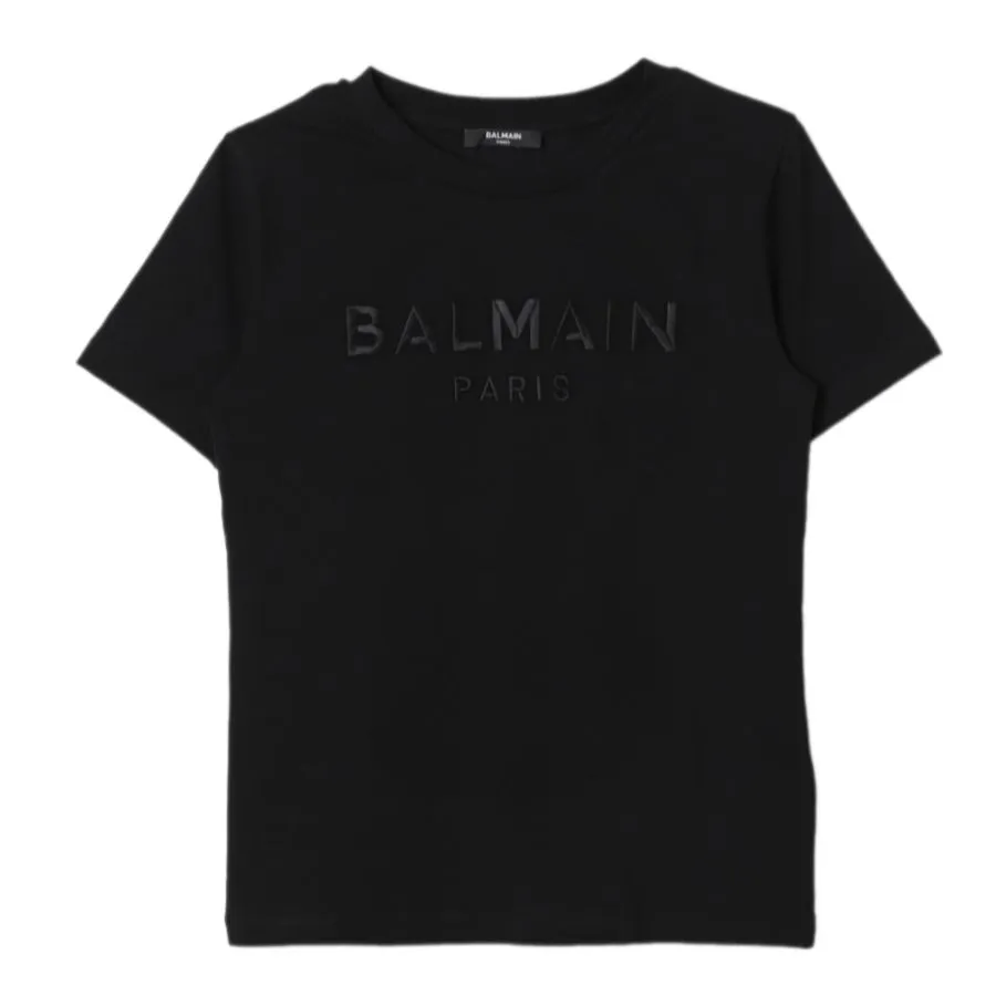 Áo Thun Nam Balmain T-shirt BV8B31 Z2389 930NE Màu Đen Size 14