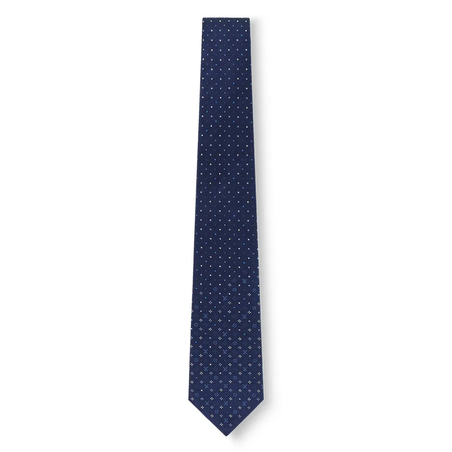 Cà Vạt Nam Louis Vuitton LV Monogram Gradient Dots Tie M76844 Màu Xanh Navy N-QL