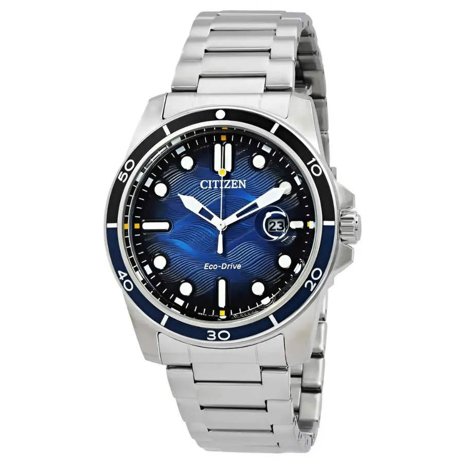 Đồng Hồ Nam Citizen Marine 1810 Eco Drive Blue Dial Watch AW1810