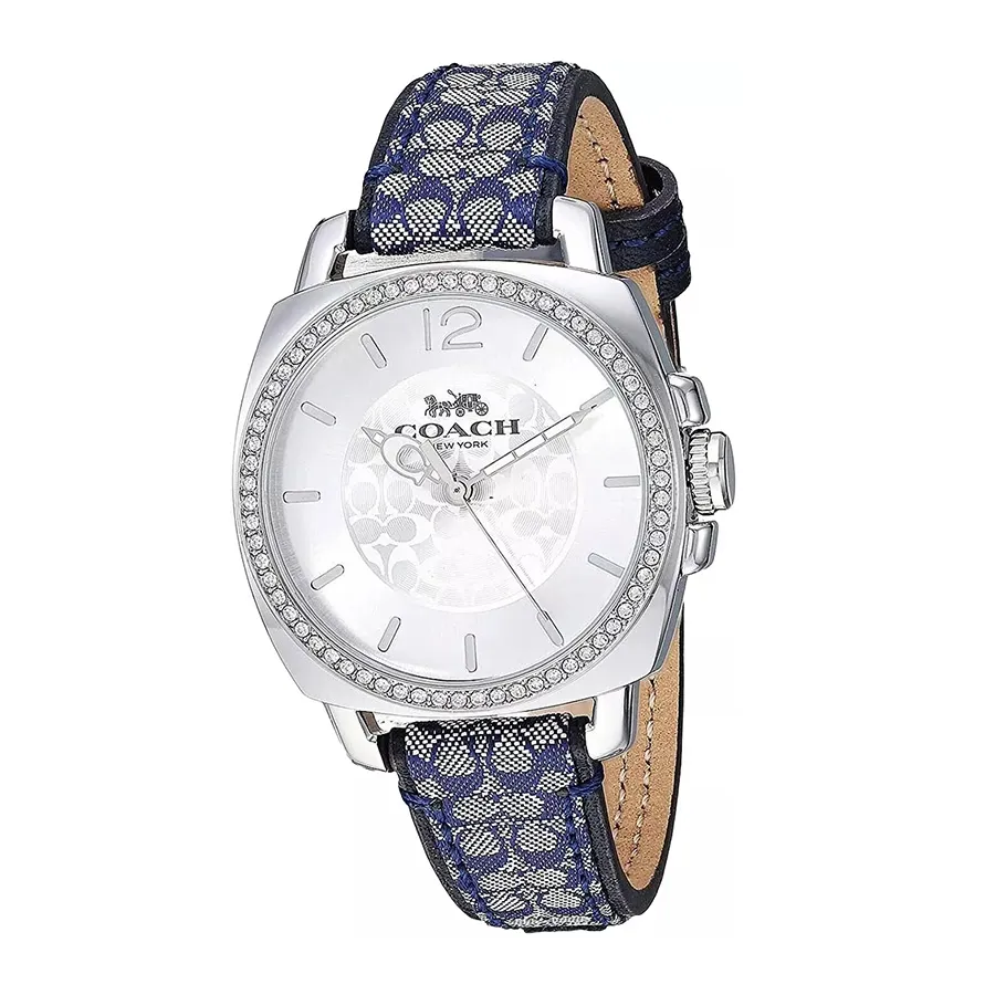 Đồng Hồ Nữ Coach Boyfriend Signature Blue Leather Strap 14503149 Màu Xanh (Tặng Kèm Vòng Tay) T-VA