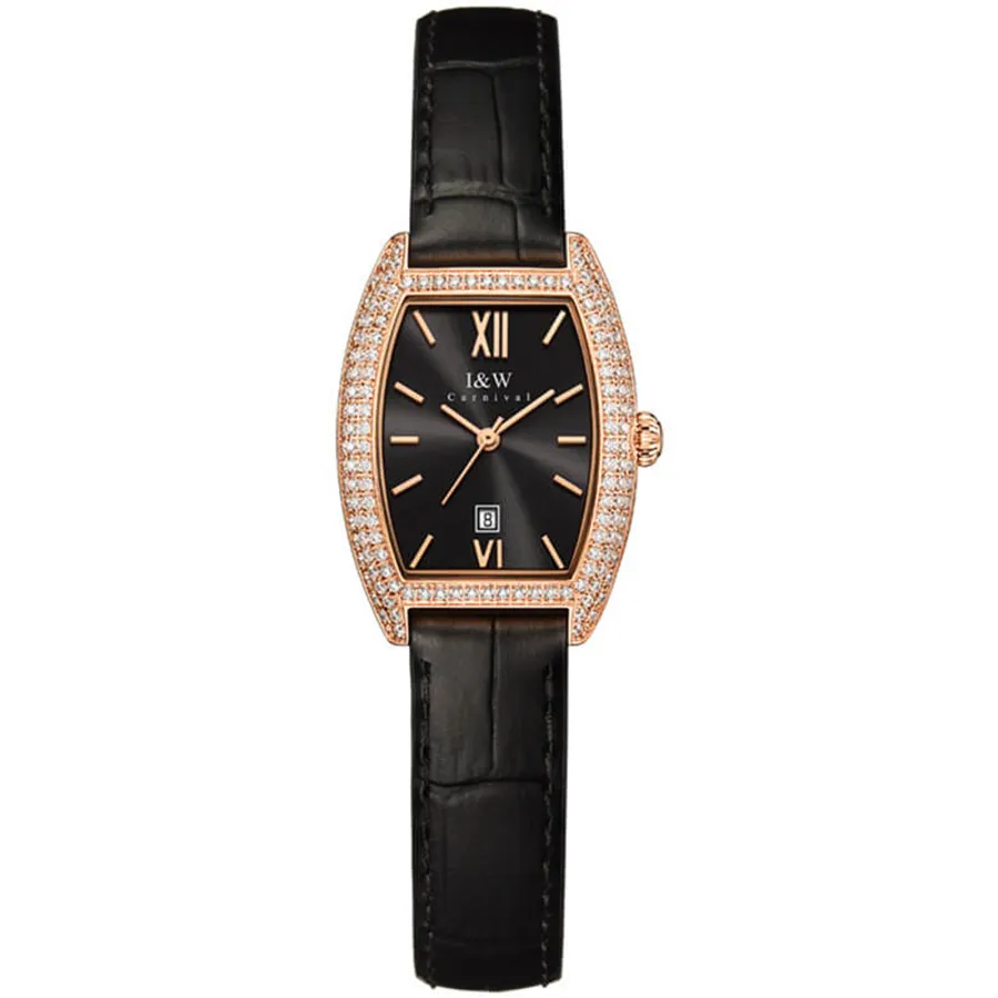 Đồng Hồ Nữ I&W Carnival IW537L-DD – Quartz (IW537L4) Màu Đen-Vàng Hồng