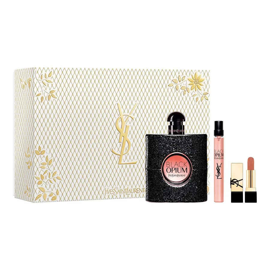 Set Nước Hoa Nữ YSL Yves Saint Laurent Black Opium EDP Gift Set 3 Món N-TB