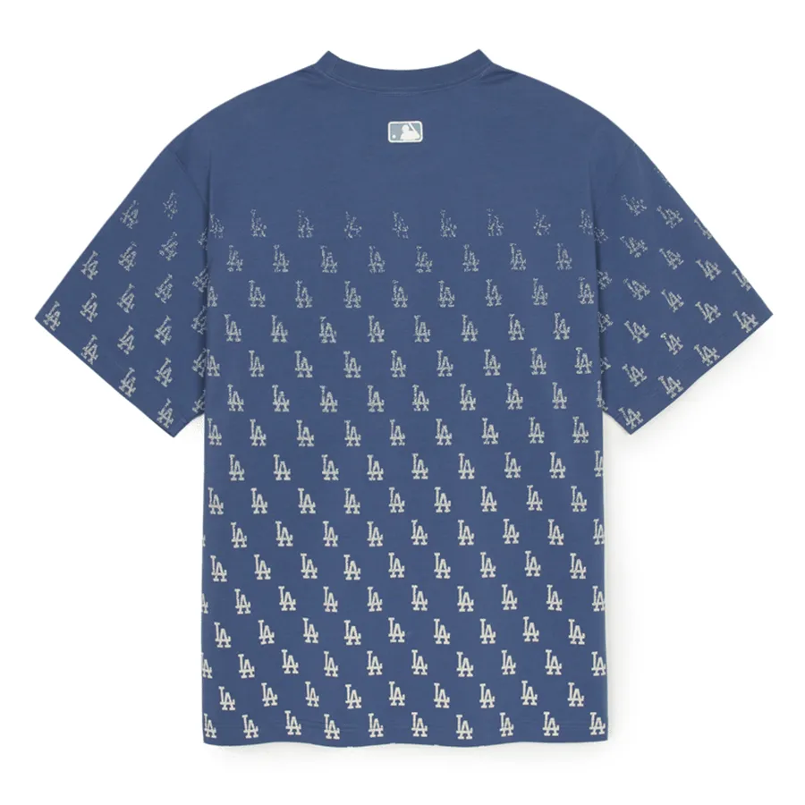☆MLB Korea☆ Vintage Monogram Full-Panel Pattern Overfit Sh Áo thun MLB Vintage Monogram Panel Pattern NY Yankees