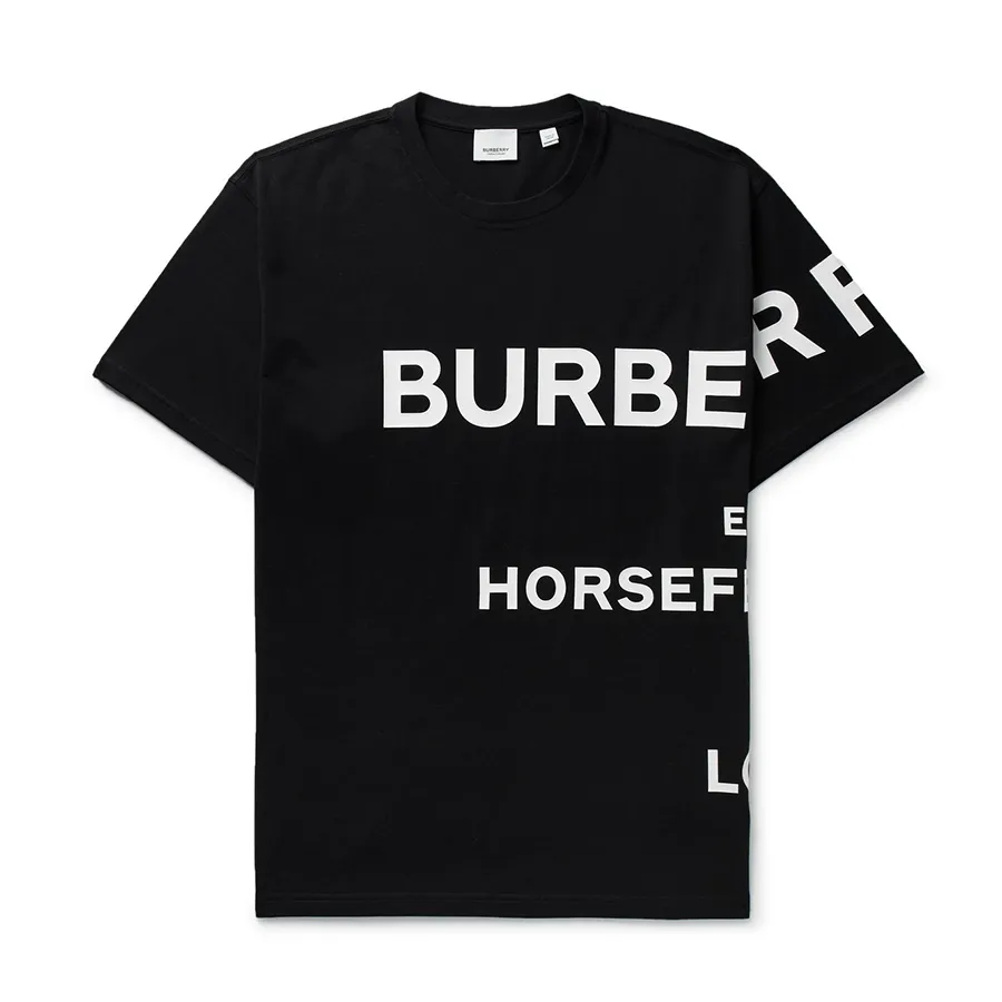 Áo Phông Nam Burberry Print Horseferry TShirt Màu Đen Size XS D-HY