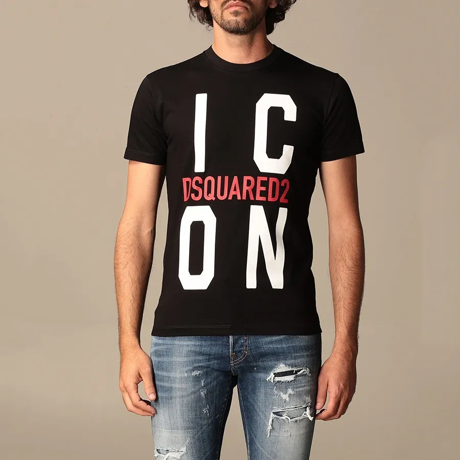 Áo Phông Nam Dsquared2 Icon Logo Tshirt S79GC0021 Màu Đen Size XS