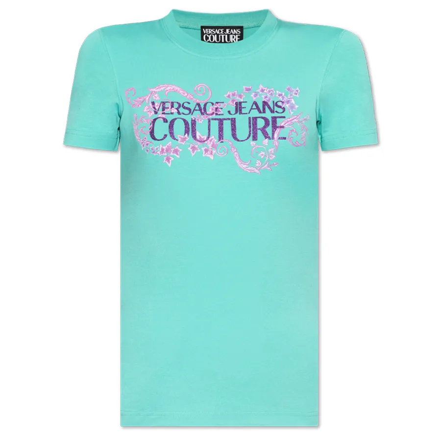 Áo Phông Nữ Versace Jeans Couture 77HAHE06 CJ02E 188 Màu Xanh Size XS