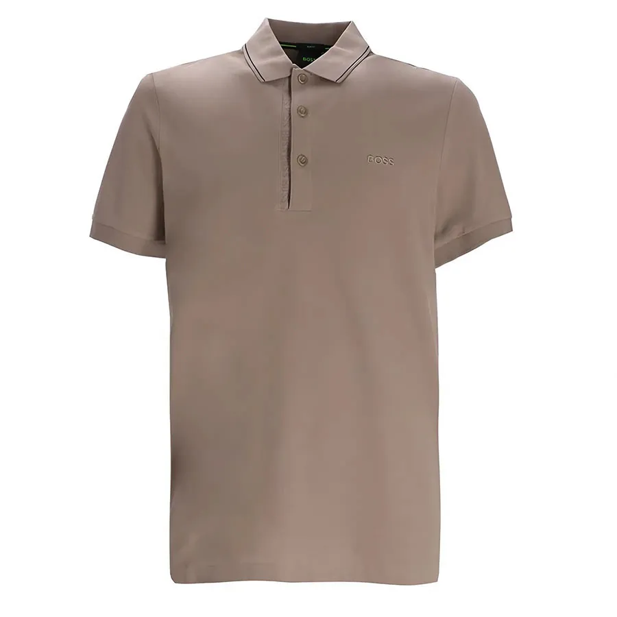 Áo Polo Nam Hugo Boss Men's Stretch Cotton Slim Fit Buttoned Polo Collar T Shirt 50506195 334 Màu Nâu Size S
