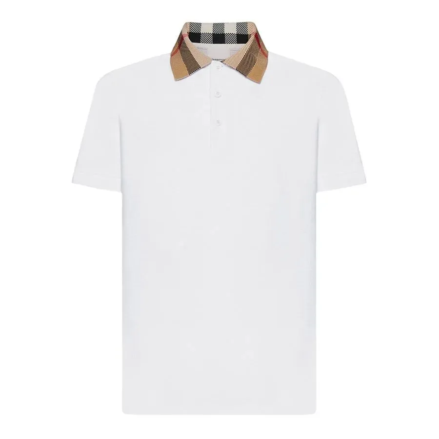 Áo Polo Nam Burberry Cody Cotton Shirt 8071621 Màu Trắng Size S