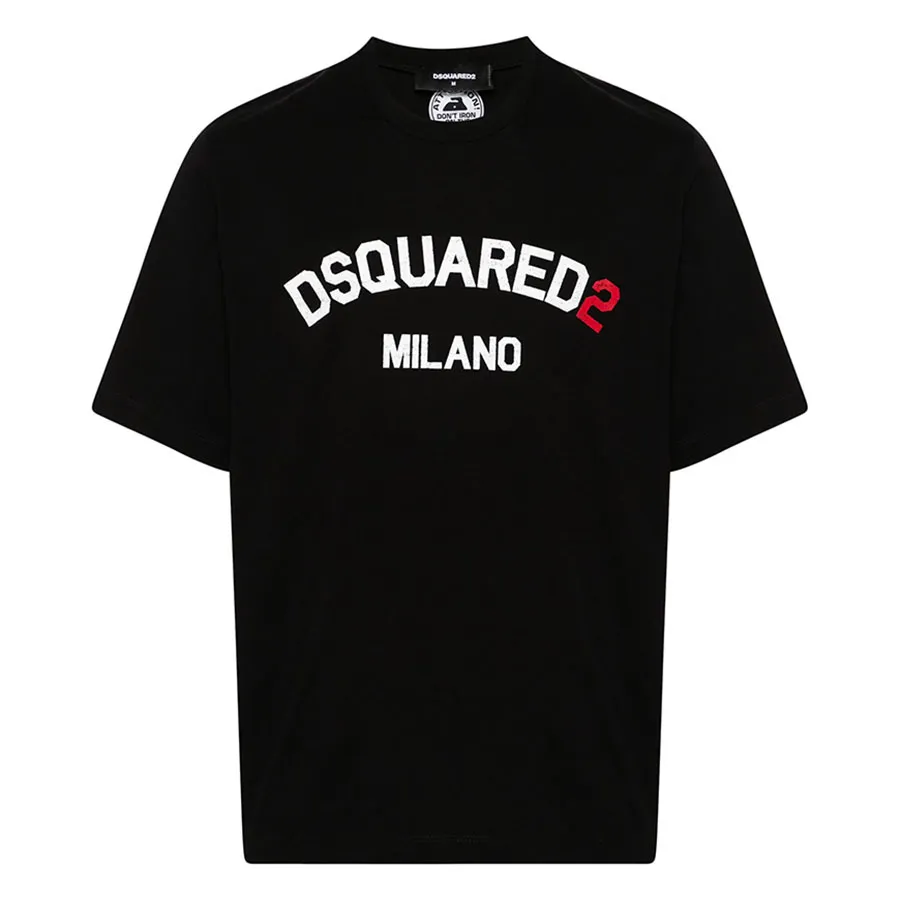 Áo Thun Nam DSquared2 Cotton T-Shirt With Printed Logo Màu Đen Size S D-DA