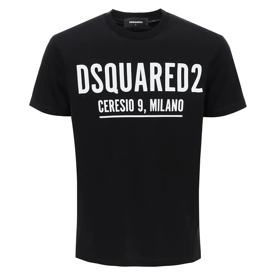 Áo Thun Nam Dsquared2 Cotton Tshirt With Logo S71GD1058S23009900 Màu Đen Size XS D-DA