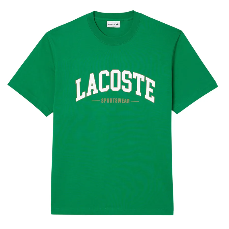 Áo Thun Nam Lacoste TH6565 51 LDM Tshirt Màu Xanh Lá Size 3