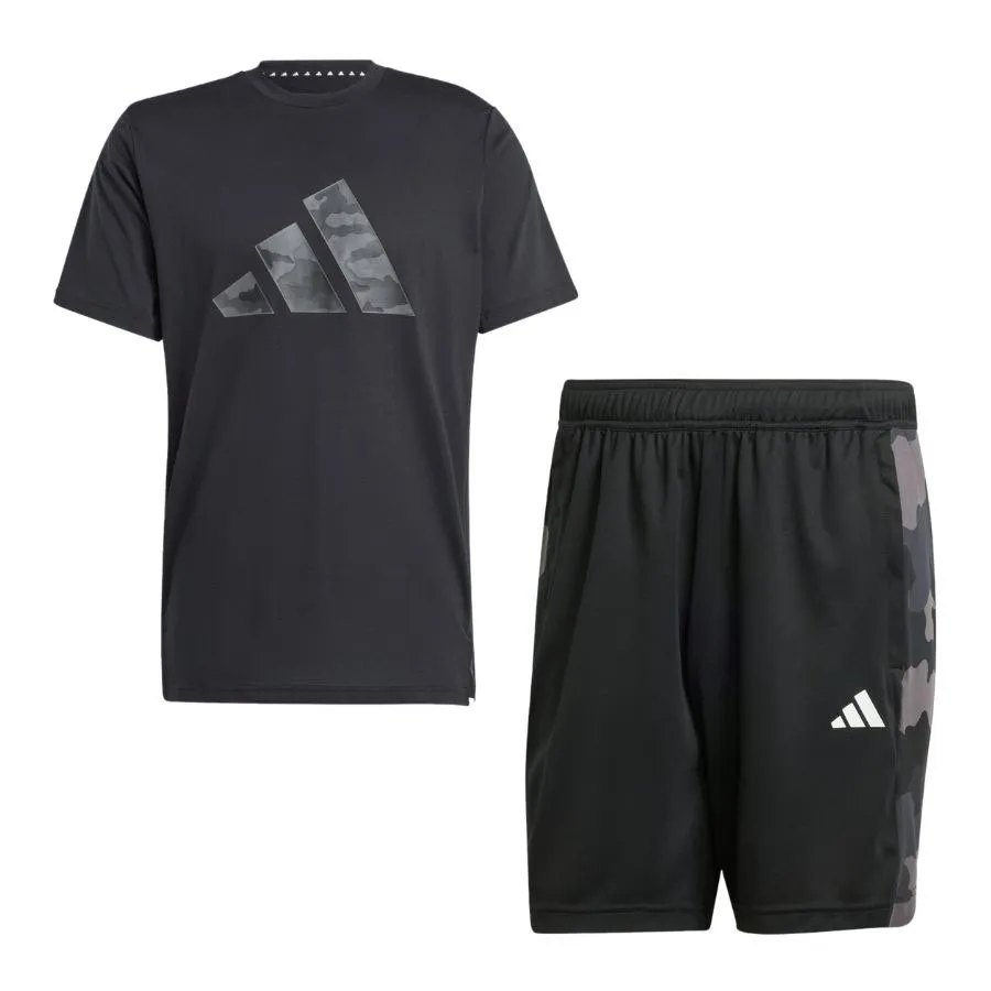 Bộ Quần Áo Nam Adidas Train Essentials Camouflage IS6151/IS6148 Màu Đen ...
