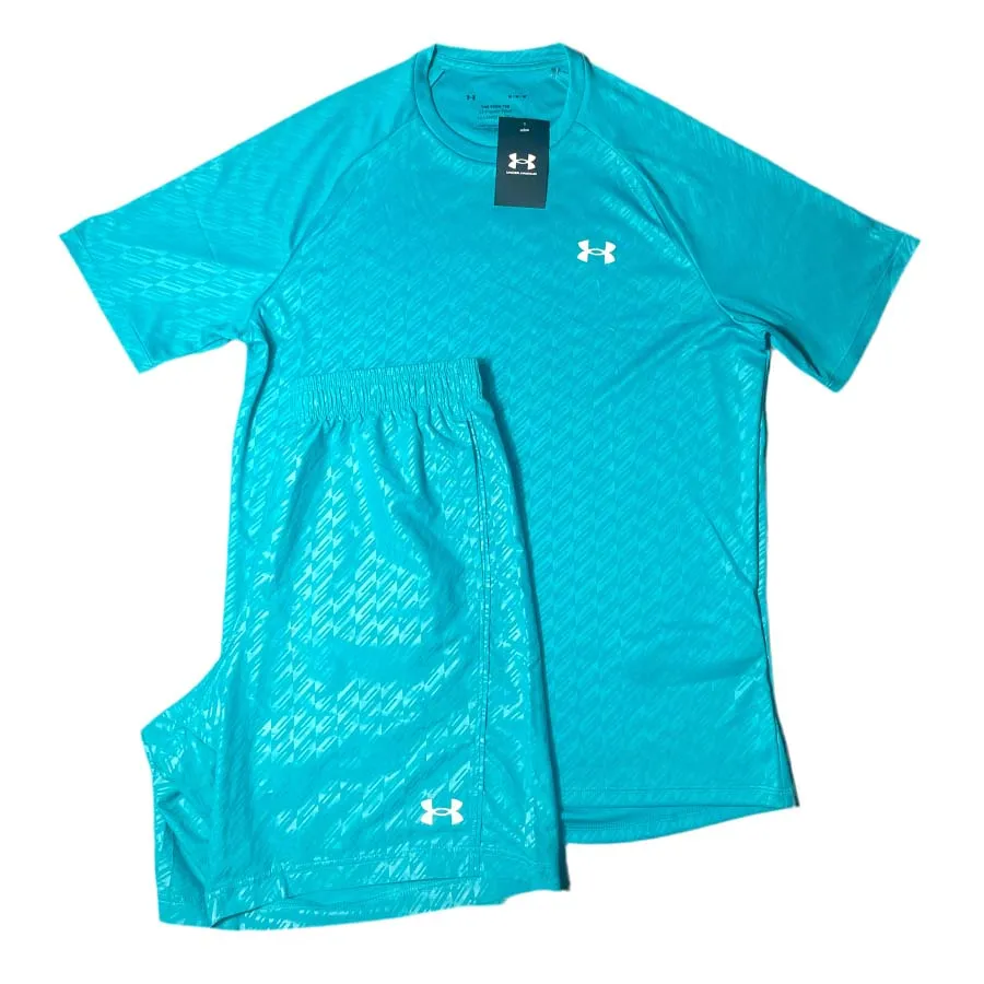 Bộ Thể Thao Nam Under Armour Tech Emboss Training Màu Xanh Size M