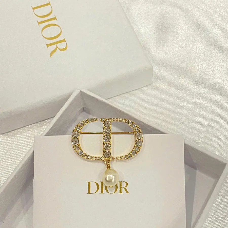 Petit Cd Brooch Petit Cd Pin Brooche Dior Silver In Metal 24623459