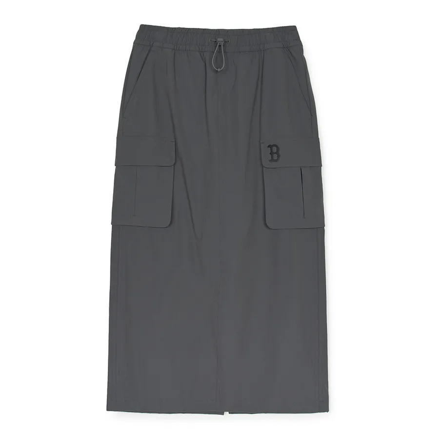 Chân Váy MLB Basic Gorpcore Ripstop Cargo Mini Skirt Boston Red Sox 3FSKB0253-43CGD Màu Xám Đậm Size XS