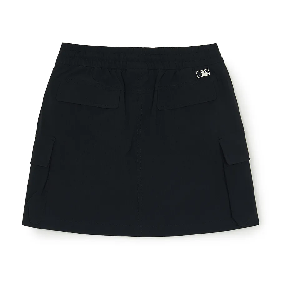 スカート MLB Korea Women's Classic Monogram Chenille A-Line Skirt BOS Skirts - MLB KOREA