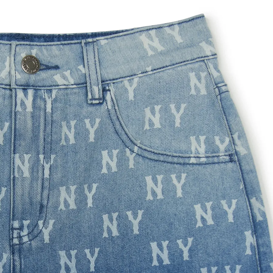 Chân Váy Nữ MLB Classic Monogram Gradient Print Denim Skirt