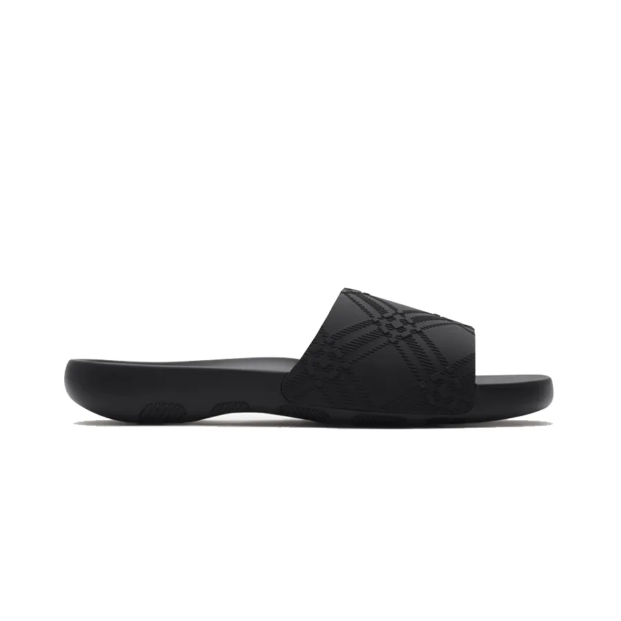 Dép Nam Burberry Dive Slide Check Màu Đen Size 39 D-LM