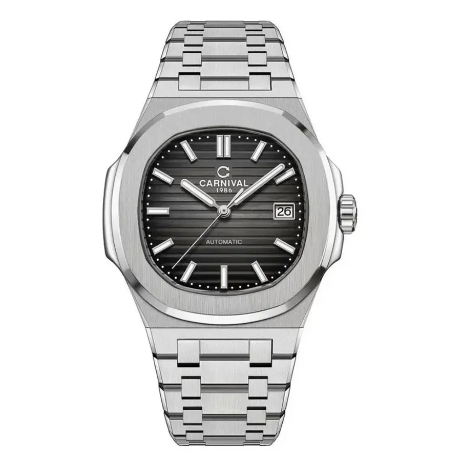 Đồng Hồ Nam Carnival 8108G1-VT-D Màu Đen Bạc