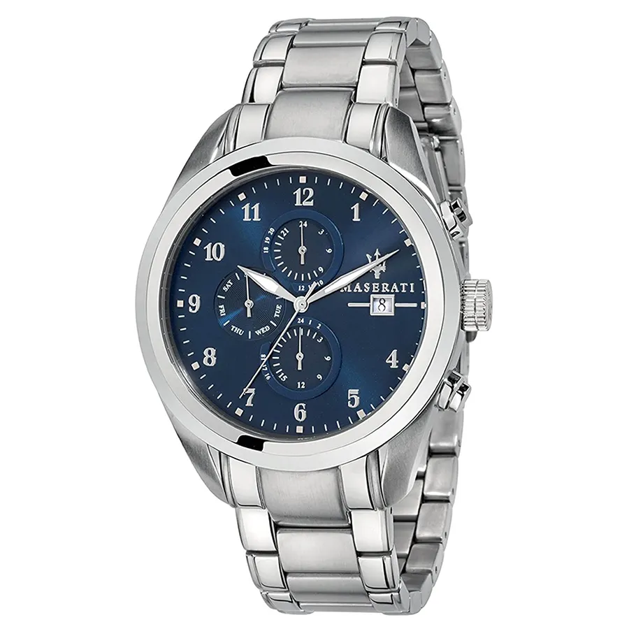 Đồng Hồ Nam Maserati Traguardo Quartz R8853112505 Màu Xanh Bạc
