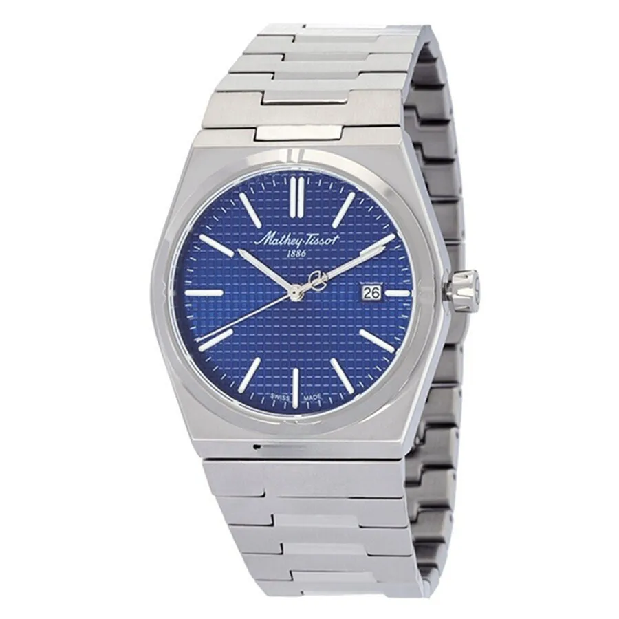 Đồng Hồ Nam Mathey- Tissot Men's Zoltan Quartz Blue Dial Watch H117ABU Màu Trắng - Xanh