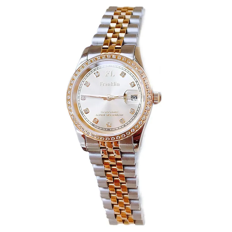 Đồng Hồ Nữ Franklin Inox Demi FL4412 Màu Vàng Trắng