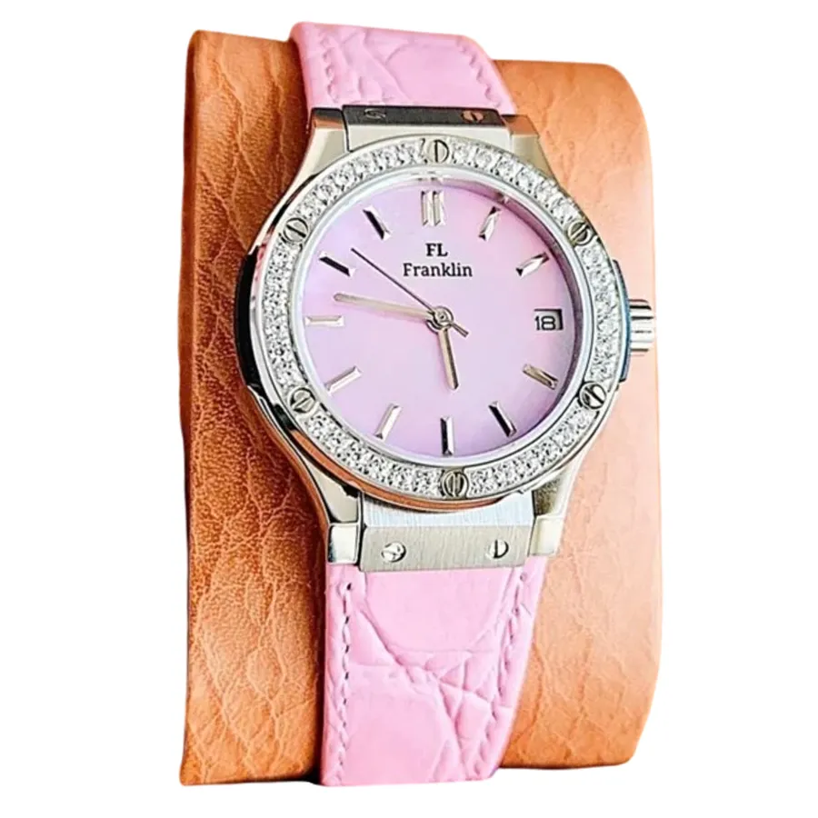 Đồng Hồ Nữ FL Franklin Silver Hublot 35mm Pink Màu Hồng