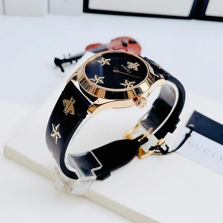 Black Dial Ya1264055 YA1264031 Gucci G-Timeless