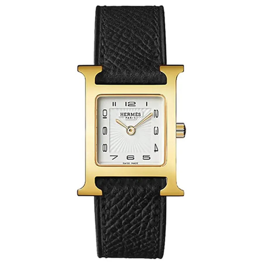 Đồng Hồ Nữ Hermès Heure H 21mm Watch Màu Đen Trắng D-QN
