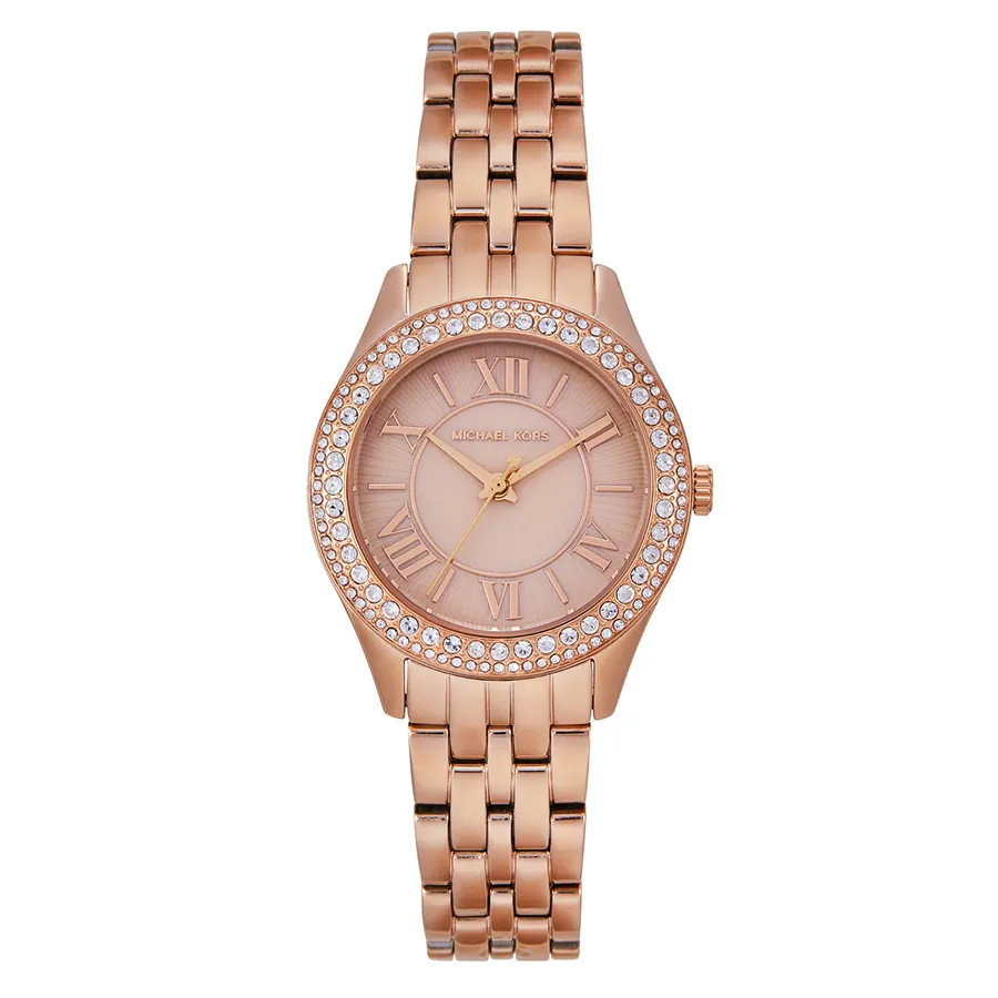 Đồng Hồ Nữ Michael Kors Harlowe Three-Hand Rose Gold-Tone Stainless Steel  Watch MK4845 Màu Vàng Hồng