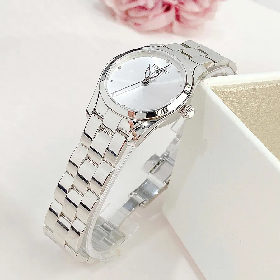 Đồng Hồ Nữ Tissot T-Wave Silver Dial Ladies Watch T112  display picture 1