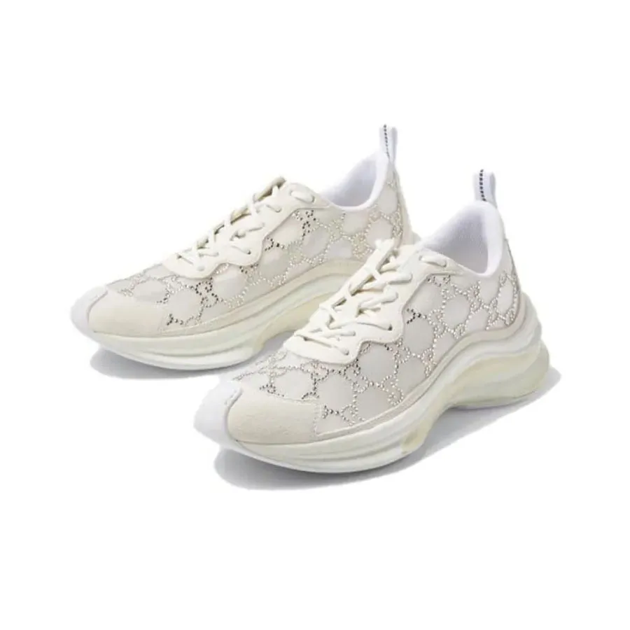 Giày Thể Thao Gucci GG Crystal White Màu Trắng Size 36 D-TT