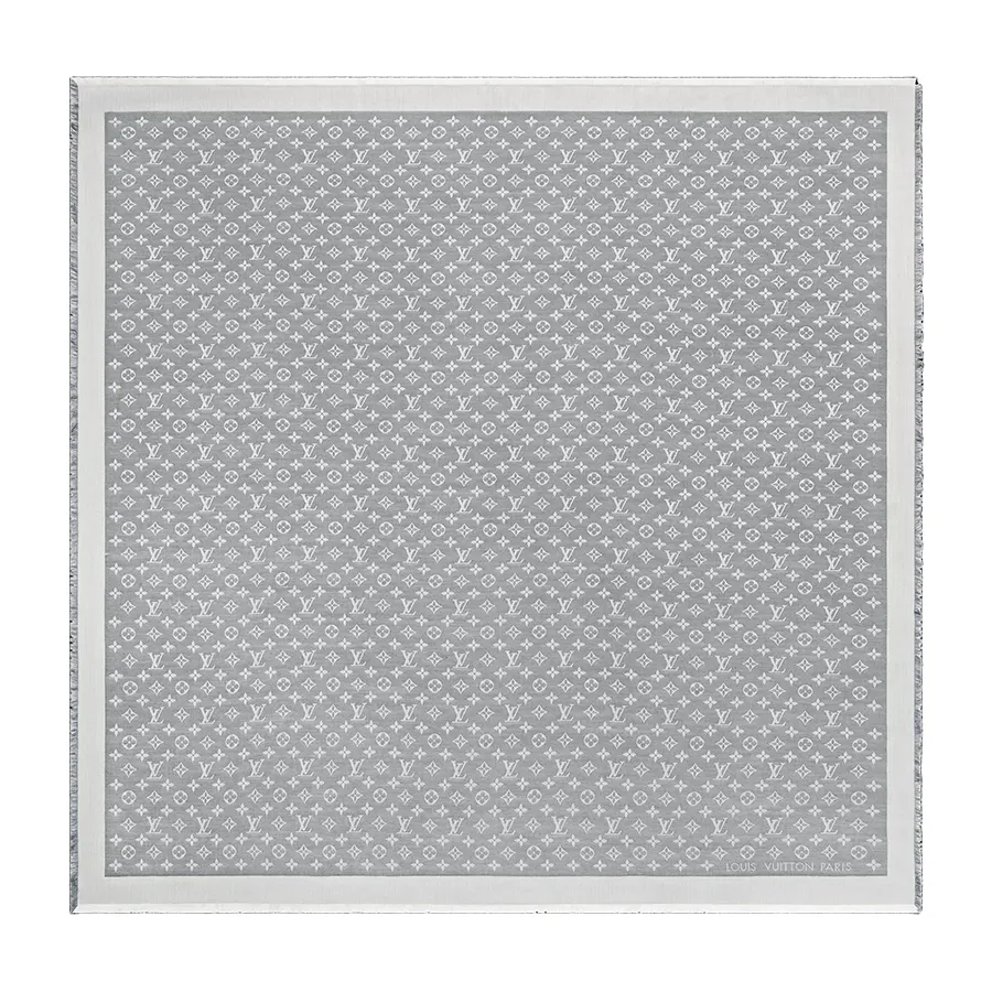 Khăn Nữ Louis Vuitton LV Denim Monogram Shawl M70804 Màu Xám