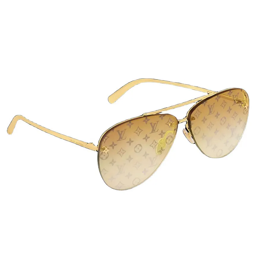 Kính Mát Nam Louis Vuitton LV Edge Sunglasses Z1913U Màu Vàng Gold N-LV