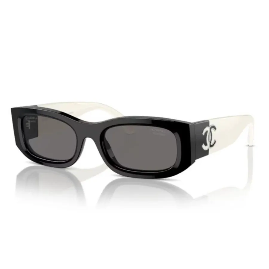Kính Mát Nữ Chanel Square Sunglasses 0CH5525 1656T8 Black Màu Đen Xám