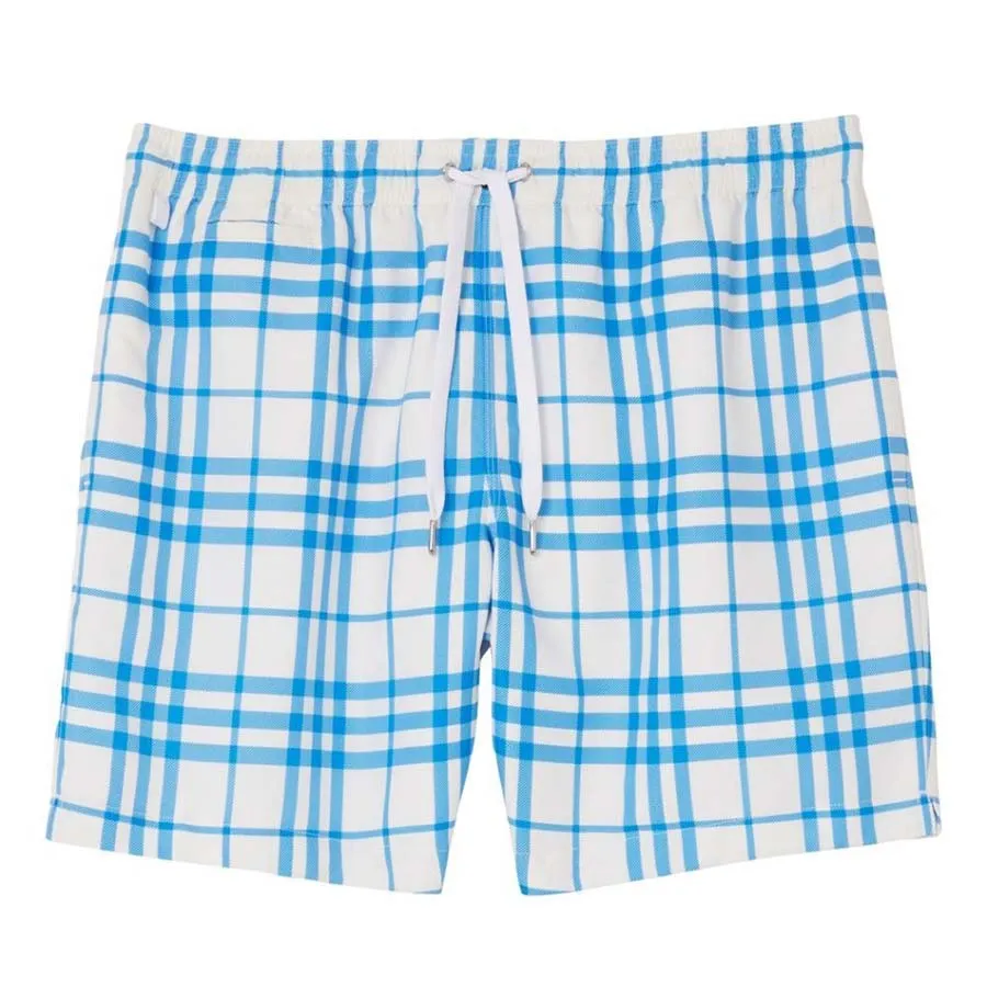 Quần Short Nam Burberry Checked Shorts 8066243 Màu Xanh Blue Size S N-DG