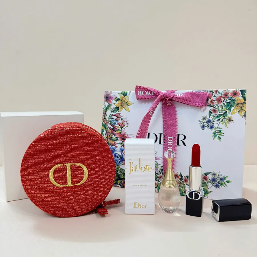 Set Nước Hoa Nữ Dior J'adore EDP + Son Dior 999 Velvet Mini Gift