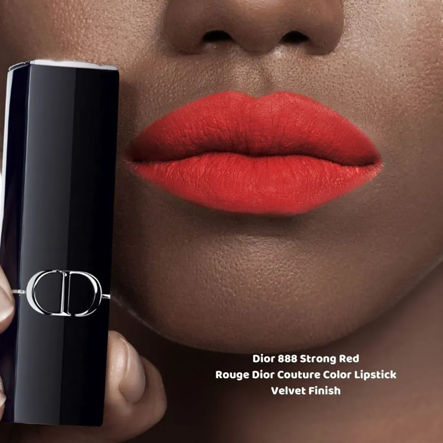Son Dior Rouge Dior Couture Velvet 888 Strong Red Màu Đỏ Cam Vua - Main Image